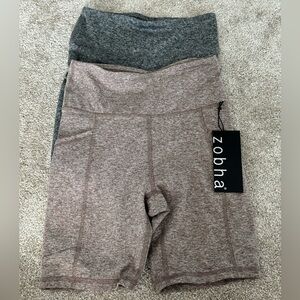 Women’s 2-Piece High Waisted Biker Shorts -Size Small. New